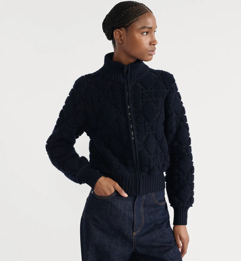 Dioralps Macrocannage Zipped Cardigan