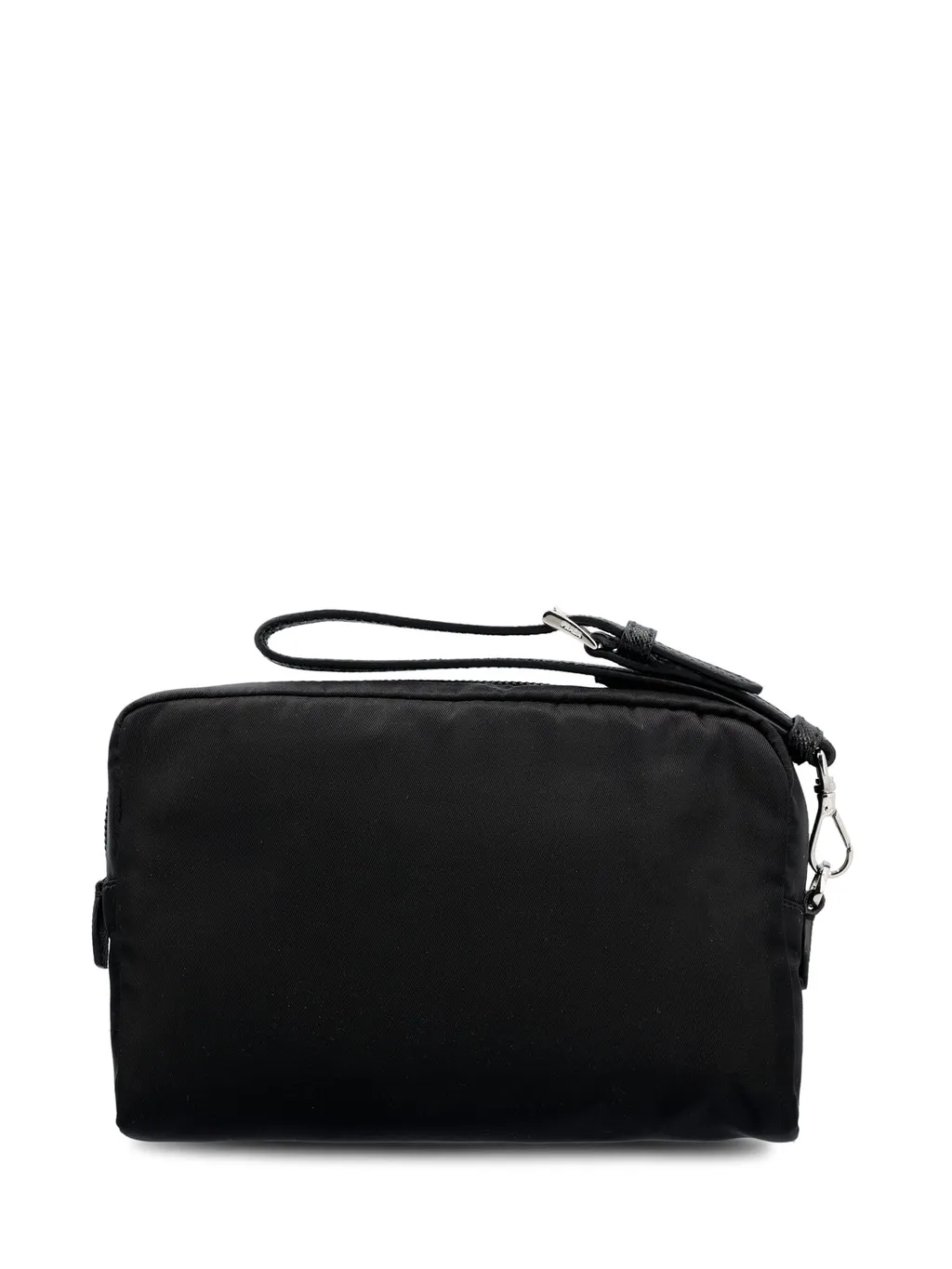 Prada Logo Plaque Zip-Up Pouch