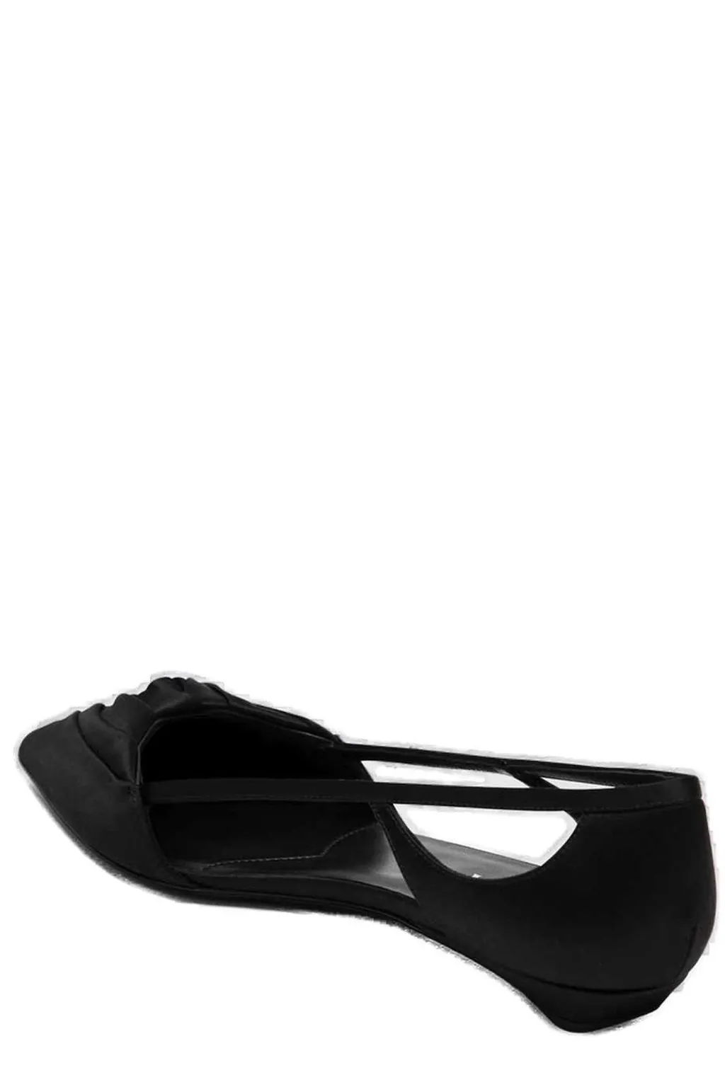 Prada Logo Printed Cut-Out Detailed Ballerinas