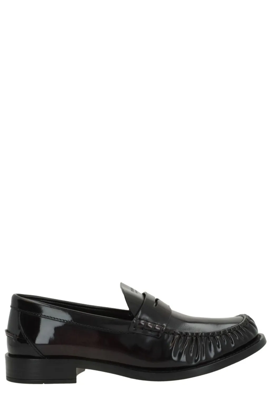 Prada Ruched Slip-On Loafers