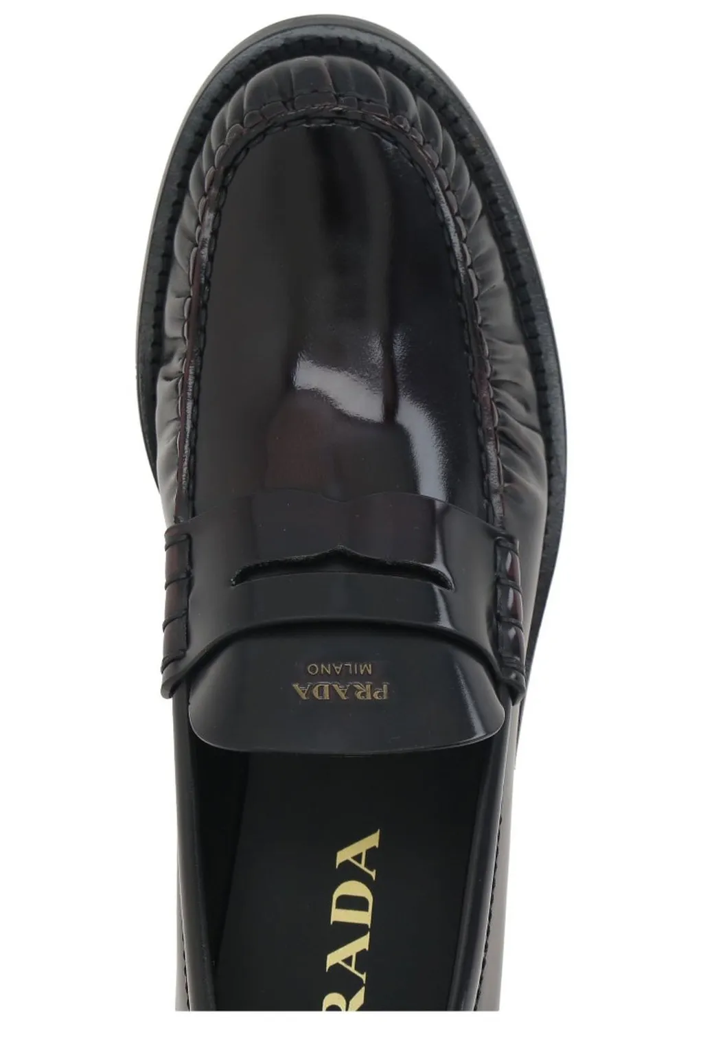Prada Ruched Slip-On Loafers