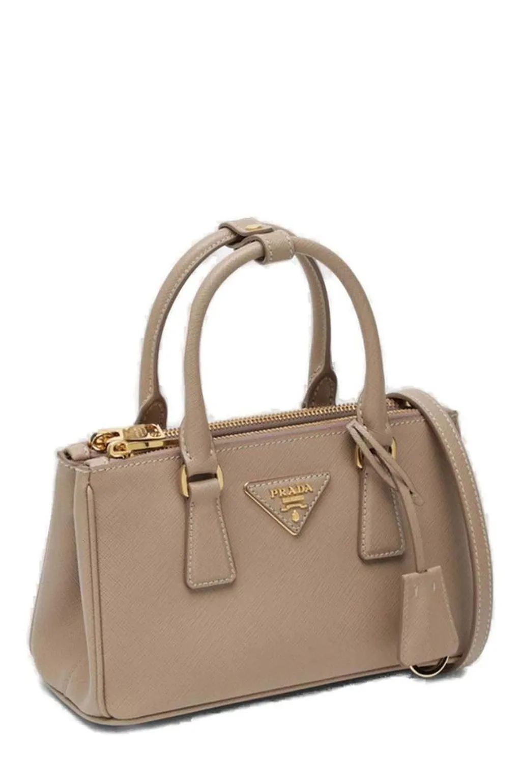 Prada Triangle-Logo Tote Bag