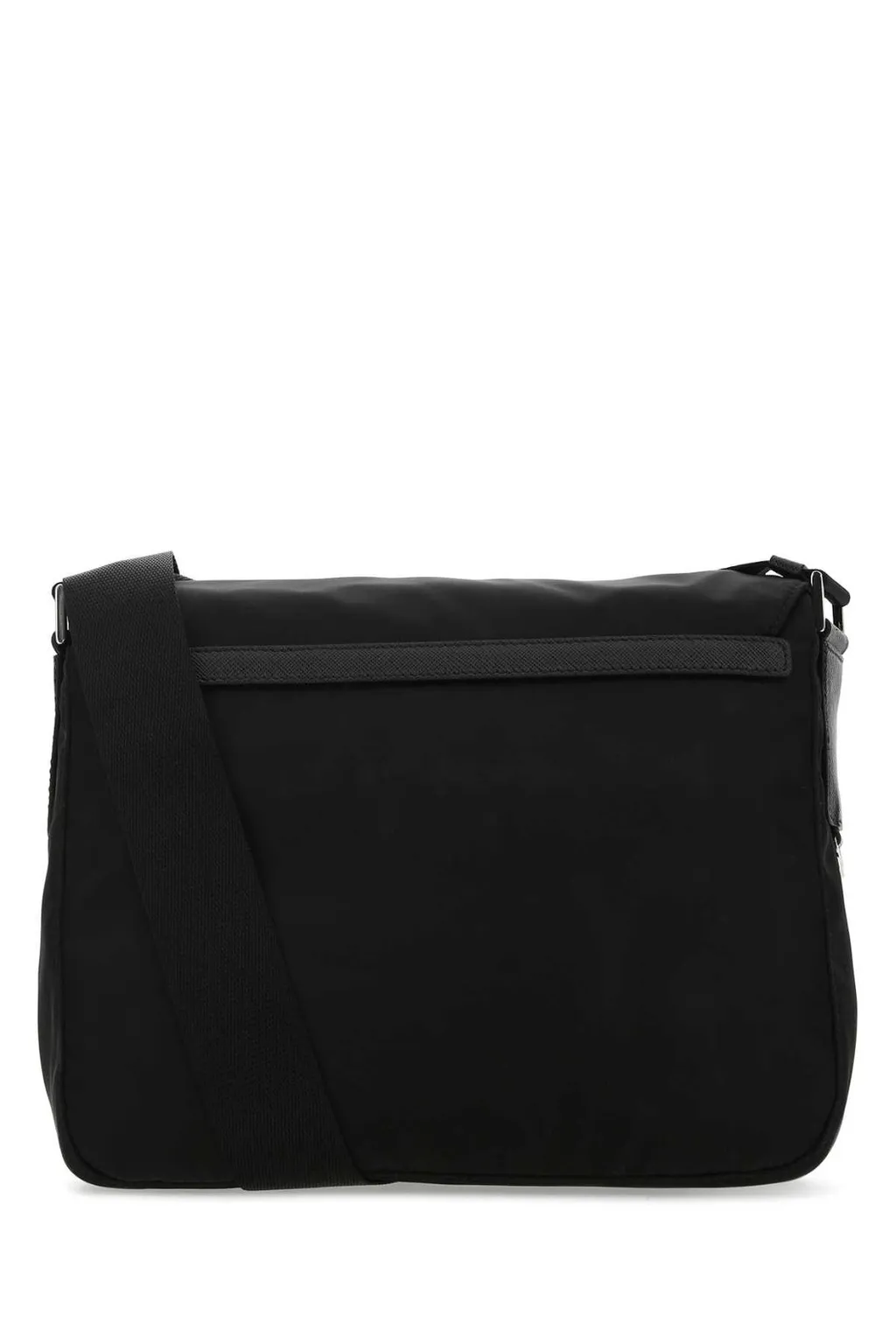 Prada Logo Patch Zip-Up Shoulder Bag