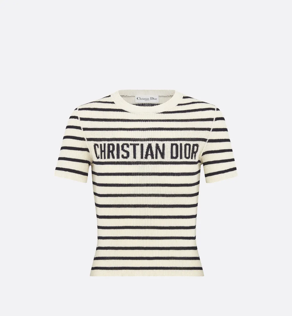 Dioriviera Cropped Short-Sleeved Sweater