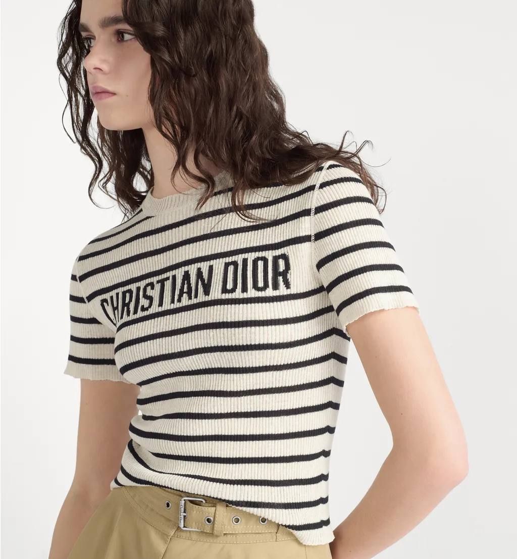 Dioriviera Cropped Short-Sleeved Sweater