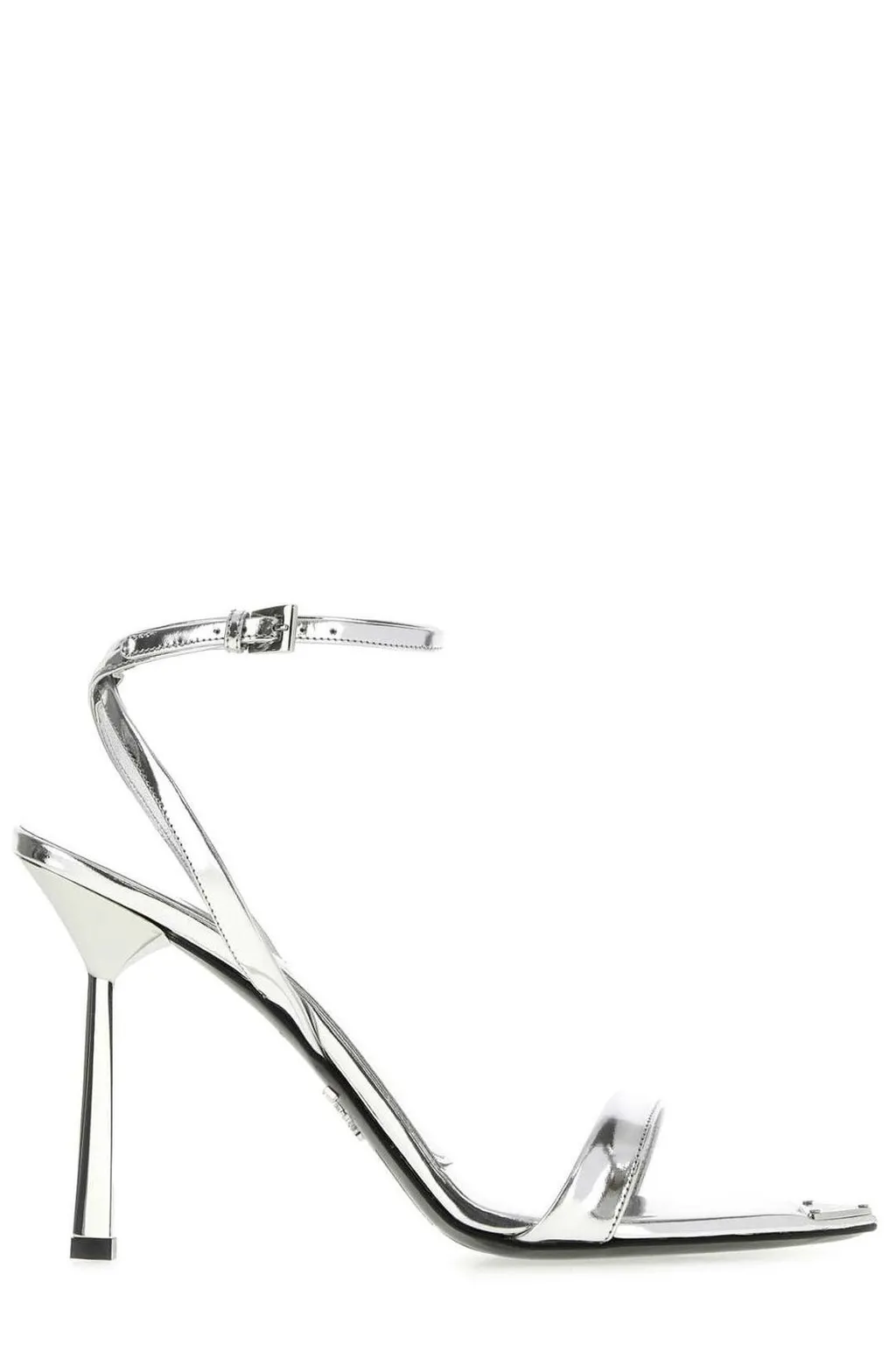Prada Triangle-Logo High-Heeled Sandals