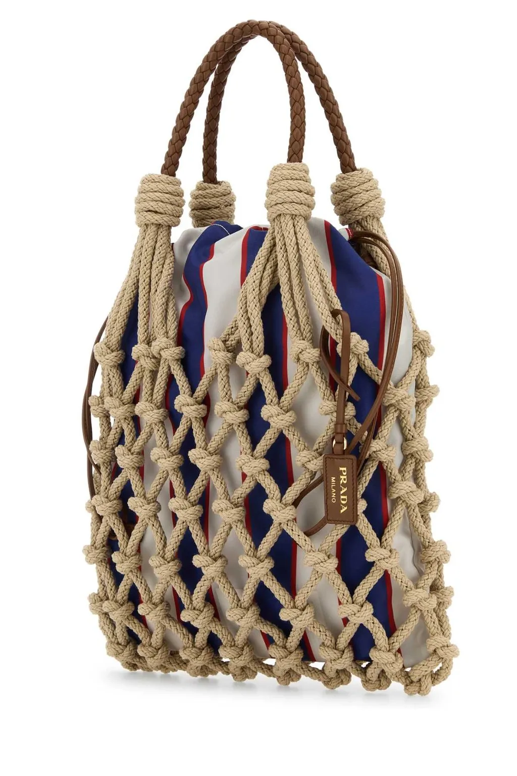 Prada Logo Net Tote Bag
