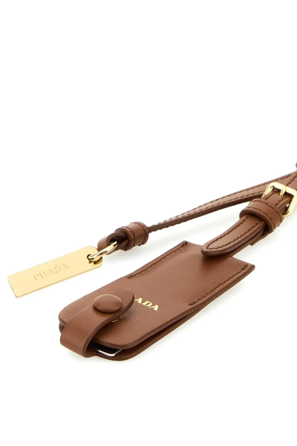 Prada Logo-Engraved Keyring