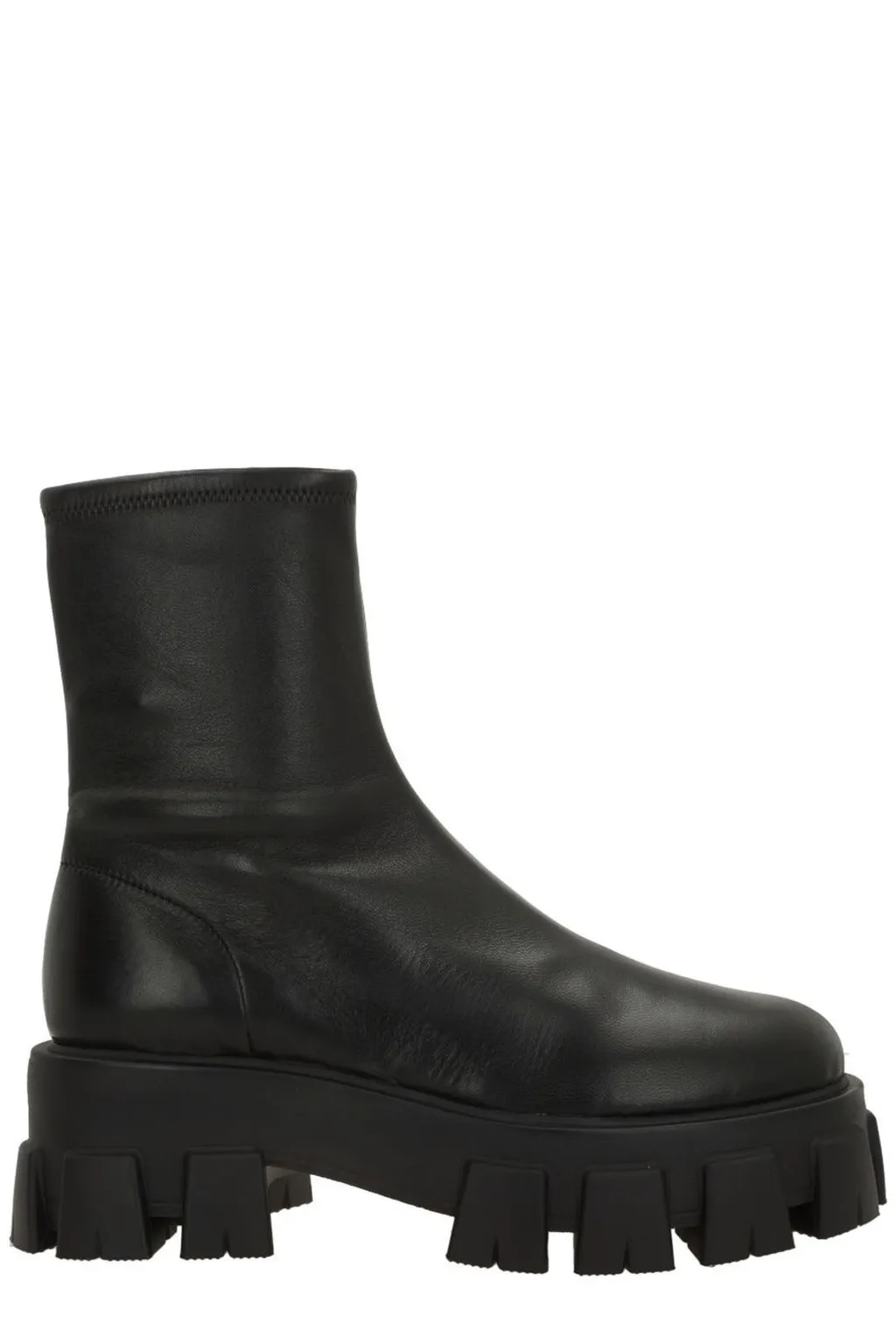 Prada Round-Toe Zipped Boots