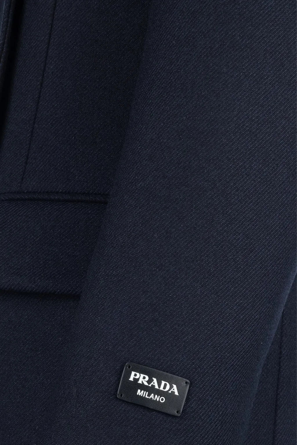 Prada Logo Patch Double-Breasted Coat