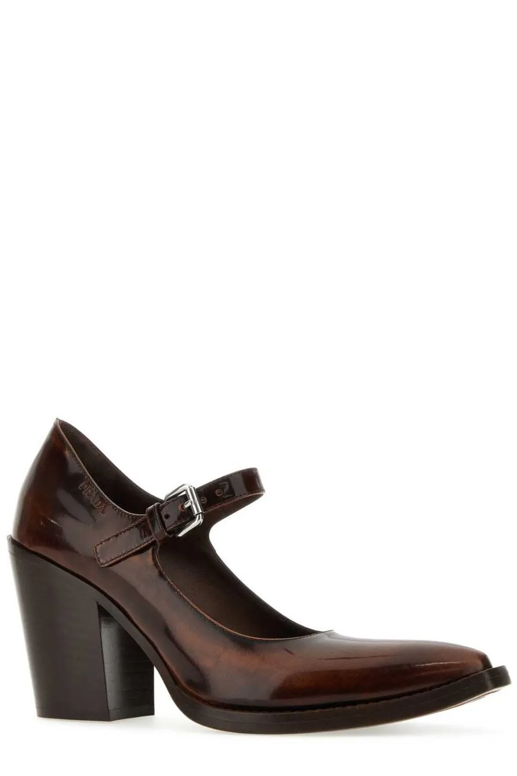 Prada Logo Detailed Buckled Pumps
