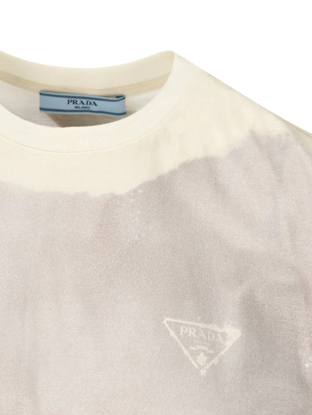 Prada Round-Neck Slit-Detailed Top