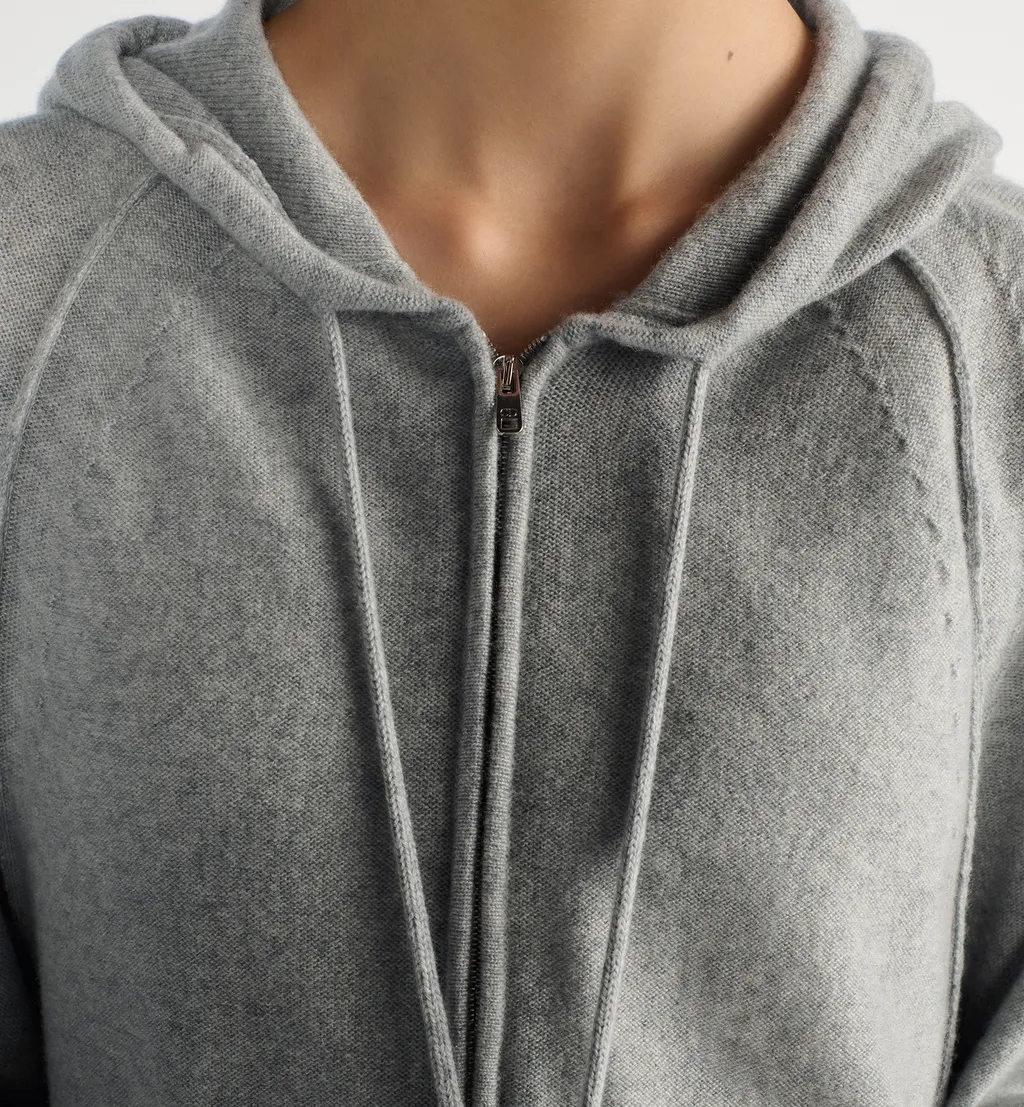 Hooded Zipped Cardigan