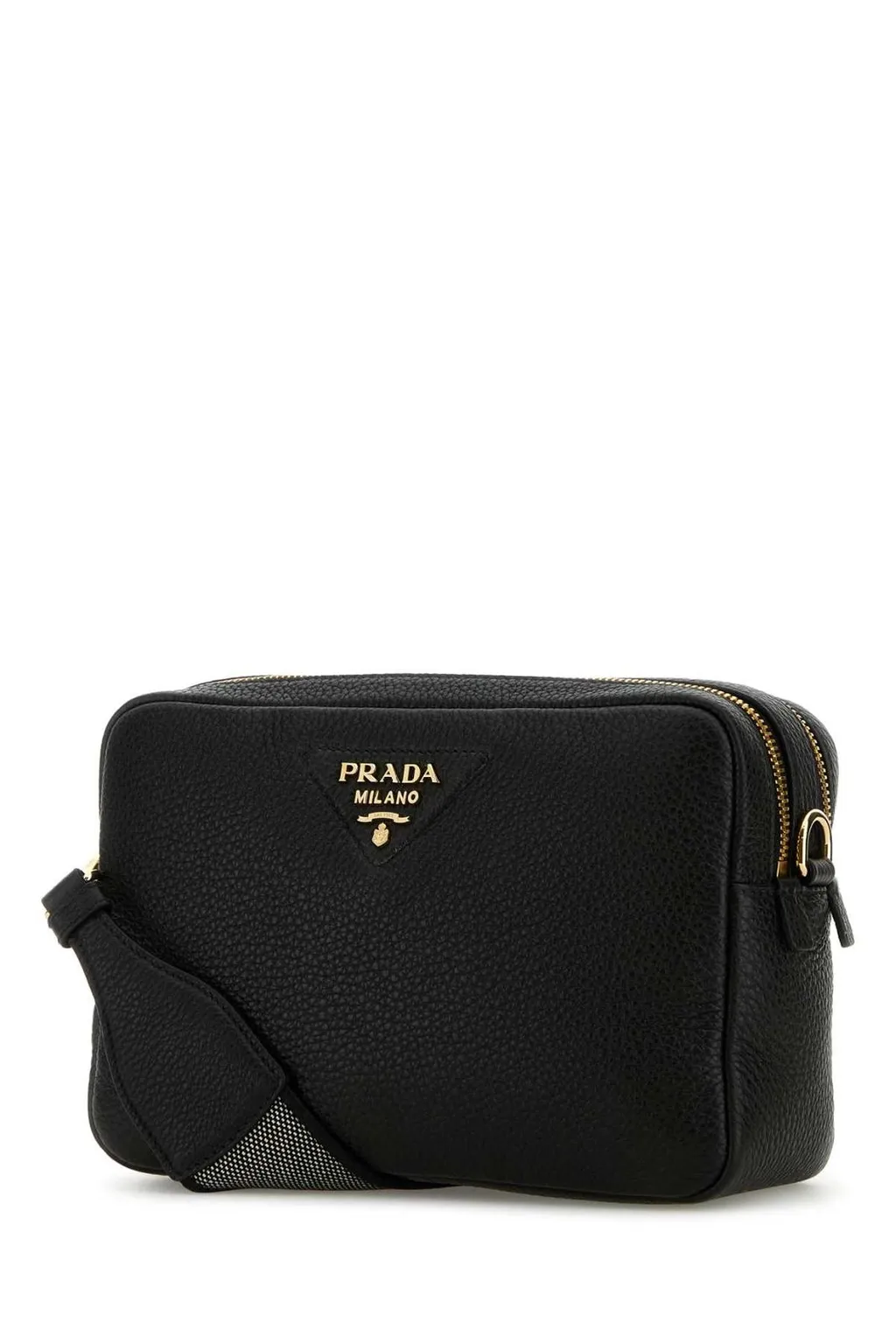 Prada Logo Detailed Zipped Crossbody Bag