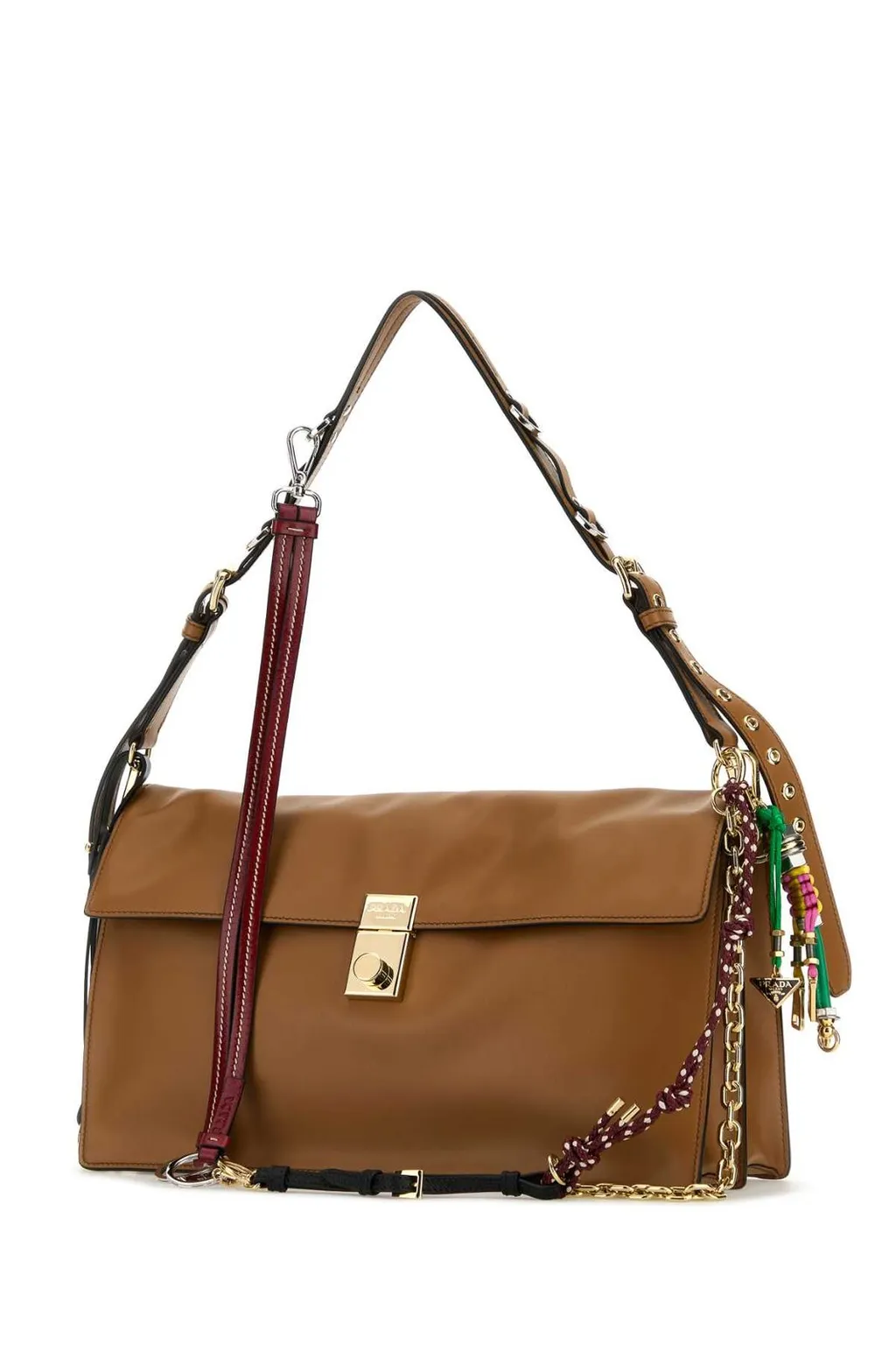 Prada Tassel Detailed Large Shoulder Bag