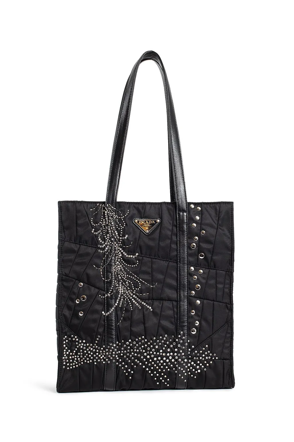 Prada Embellished Quilted Tote Bag