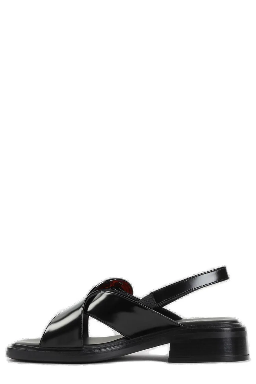 Prada Logo-Printed Slingback Sandals