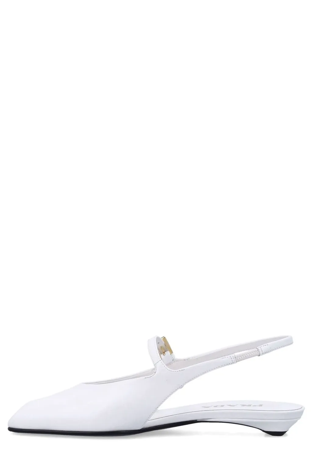 Prada Square-Toe Slingback Ballerina Shoes