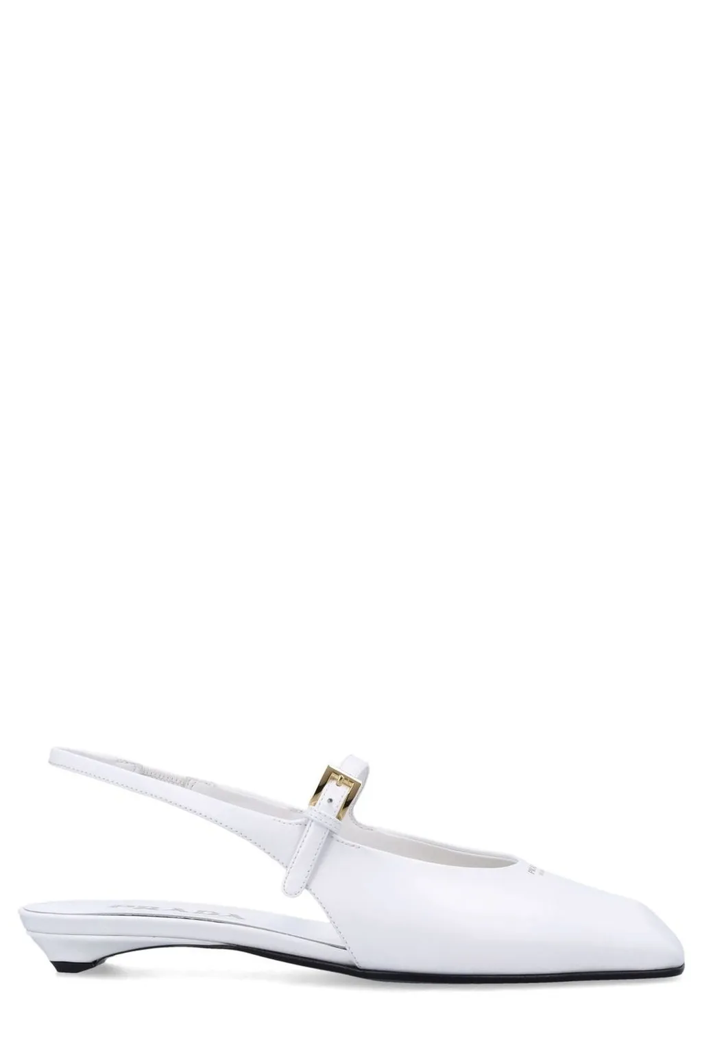 Prada Square-Toe Slingback Ballerina Shoes