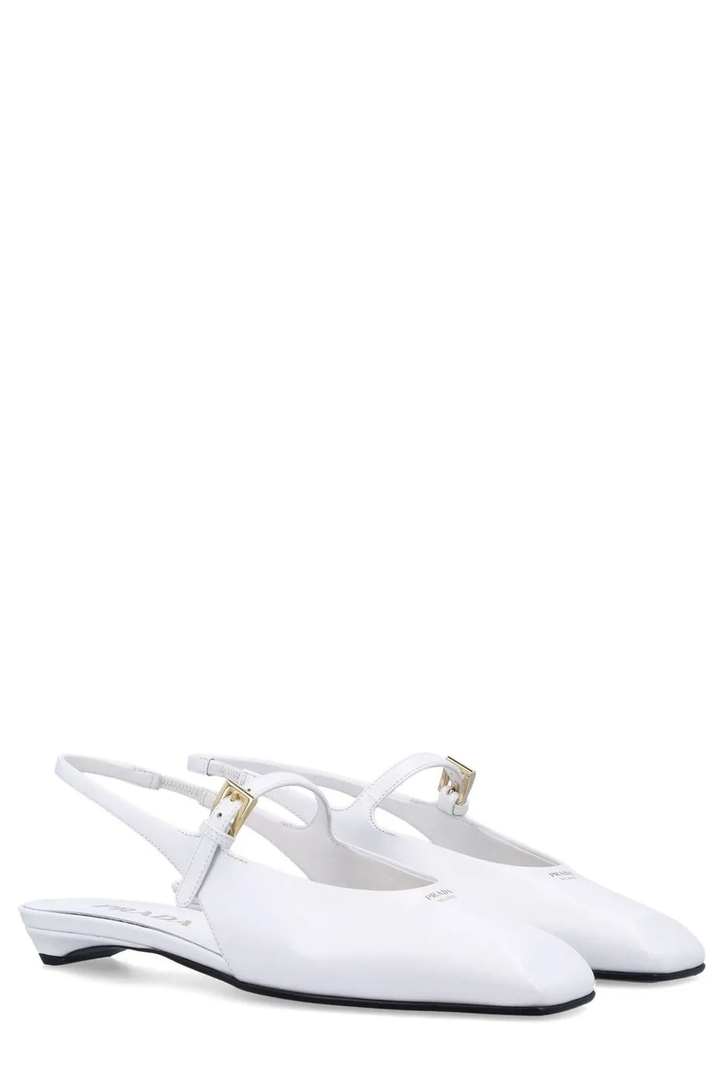 Prada Square-Toe Slingback Ballerina Shoes