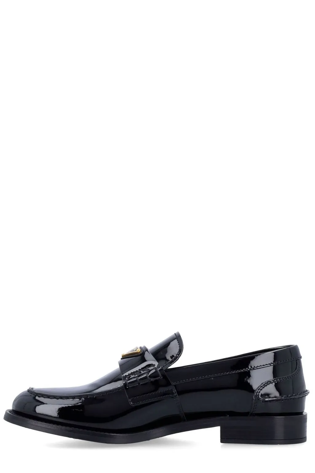 Prada Triangle-Logo Moccasins