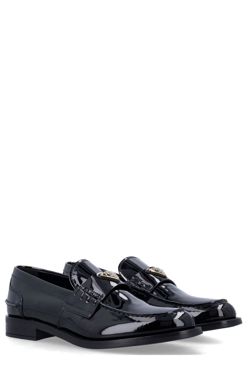 Prada Triangle-Logo Moccasins