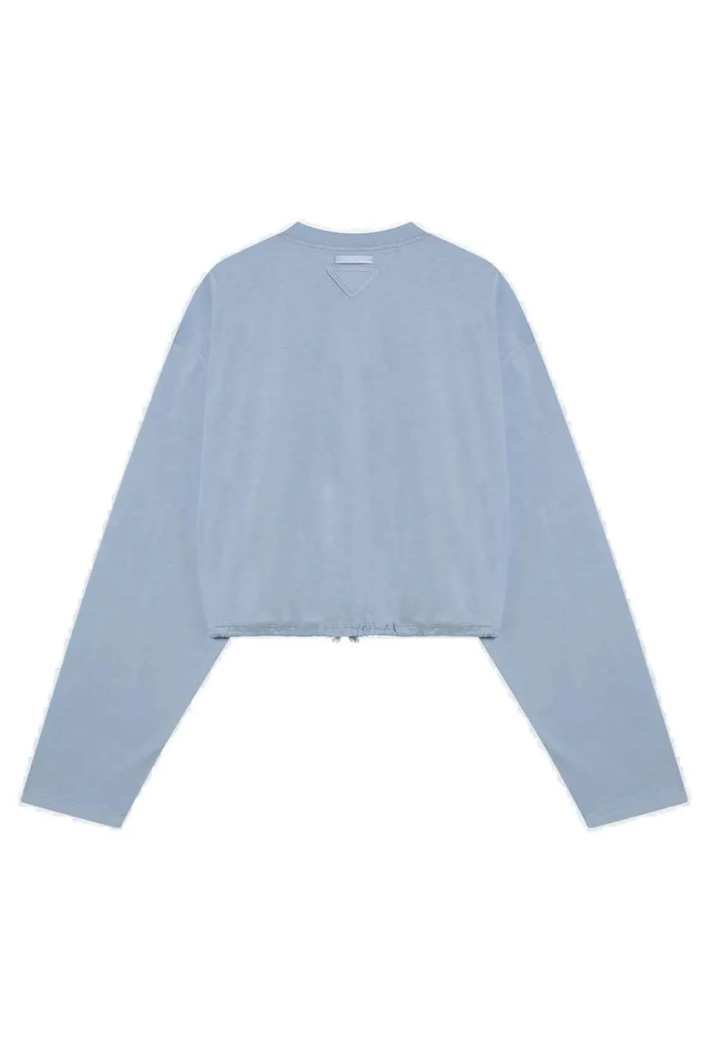 Prada Long-Sleeved Drawstring Jersey T-Shirt