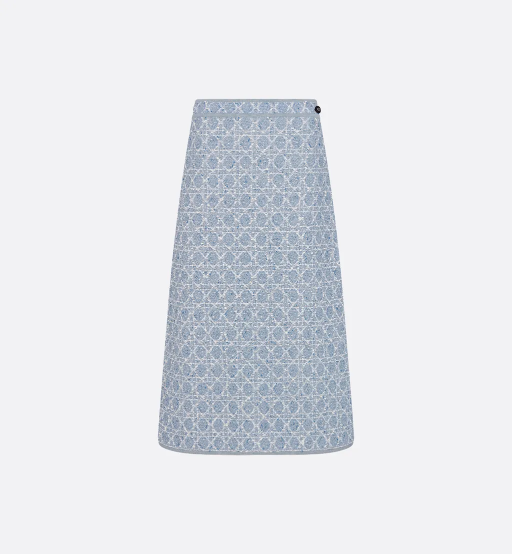 Mid-Length Macrocannage Straight Skirt