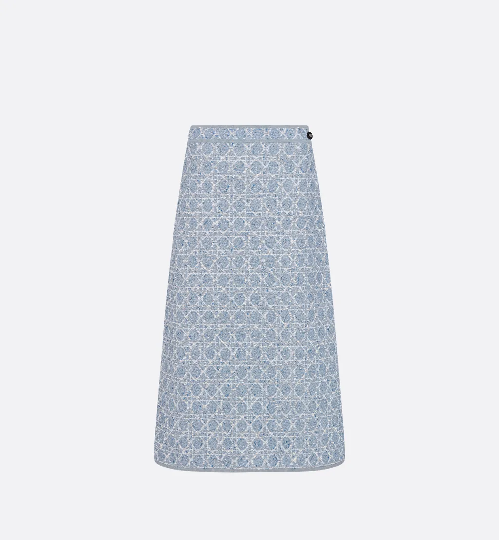 Mid-Length Macrocannage Straight Skirt