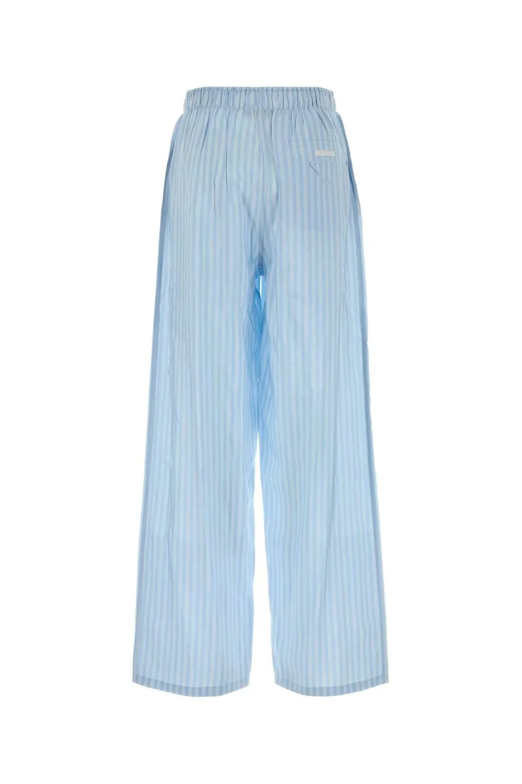 Prada Triangle-Patch Striped Pants