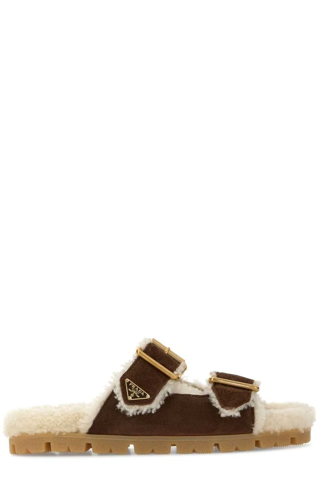 Prada Triangle-Logo Open-Toe Sandals