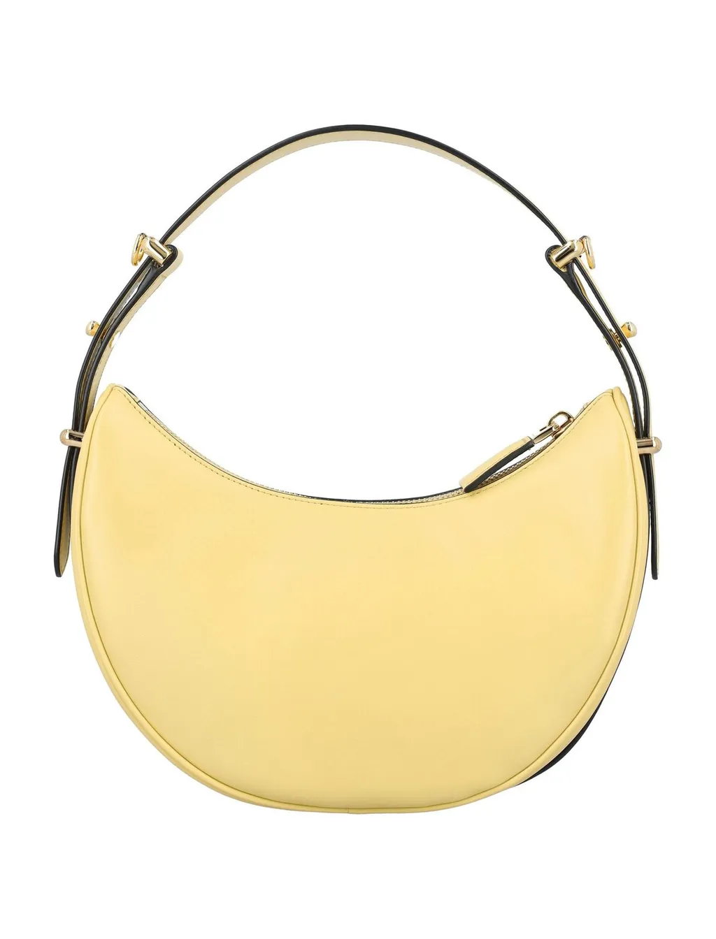 Prada Triangle Logo Plaque Moon Shaped Shoulder Bag