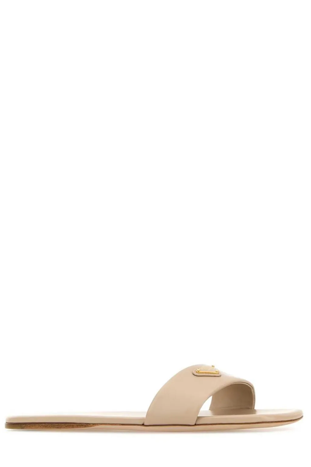 Prada Logo Plaque Slip-On Slides