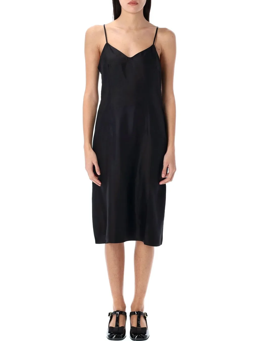 Prada V-Neck Sleeveless Midi Dress