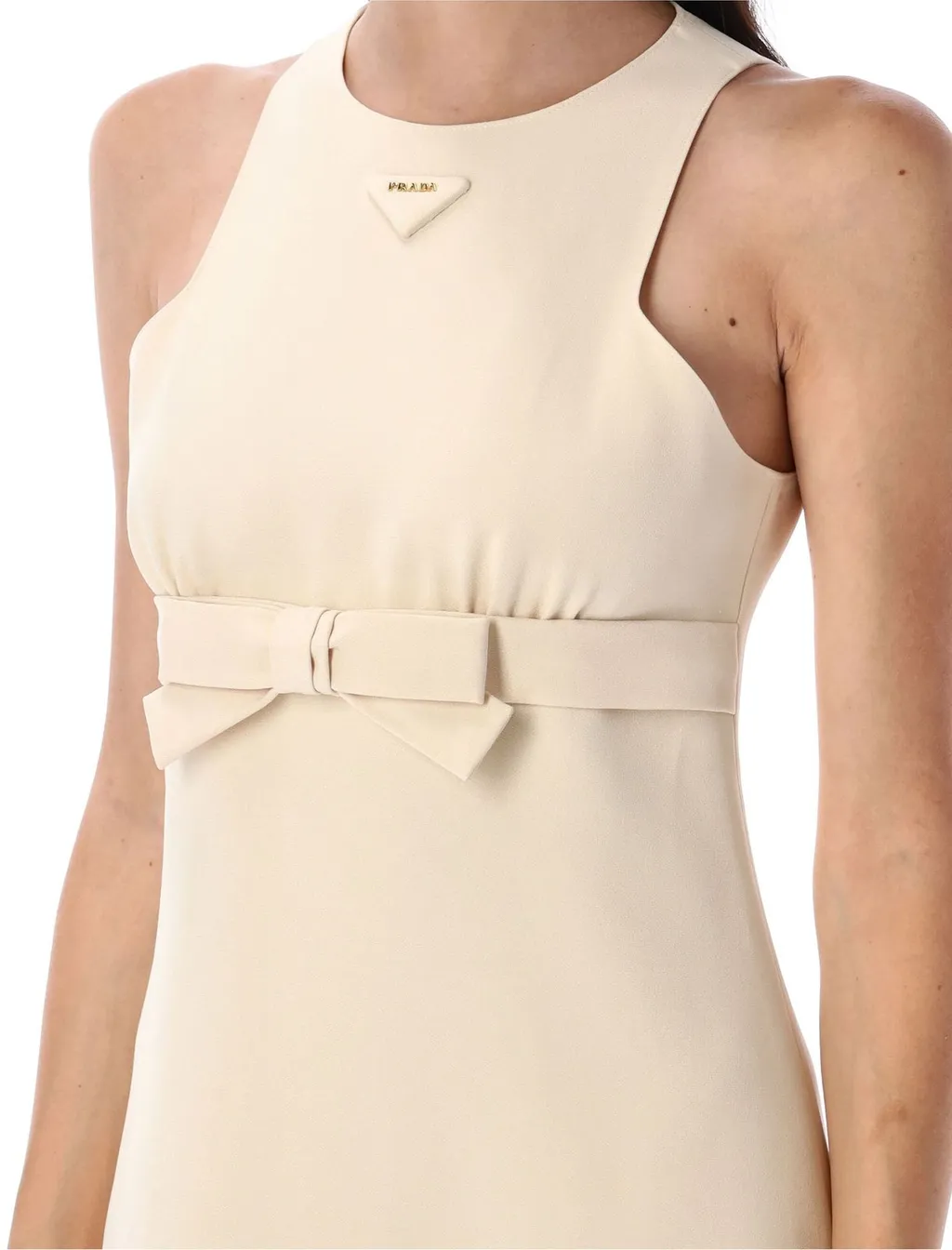 Prada Bow Detailed Sleeveless Mini Dress