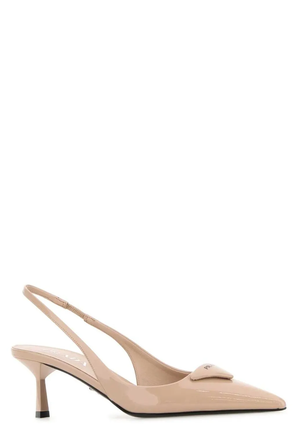 Prada Logo Detailed Slingback Pumps
