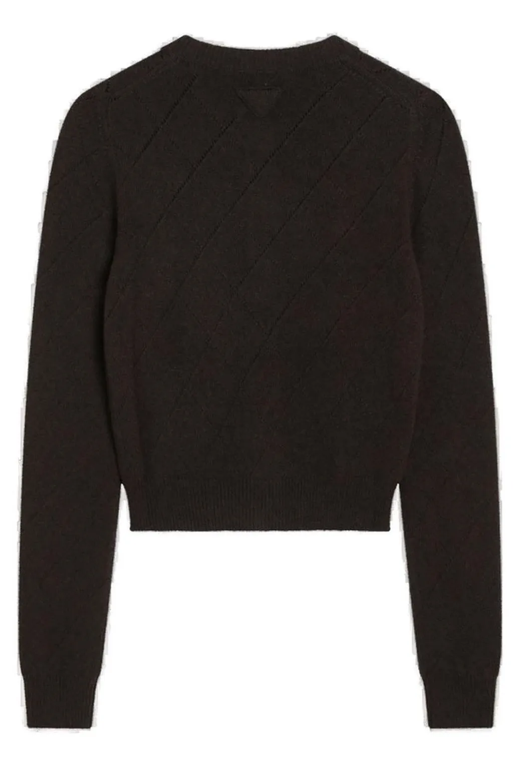 Prada Crewneck Button-Up Cardigan