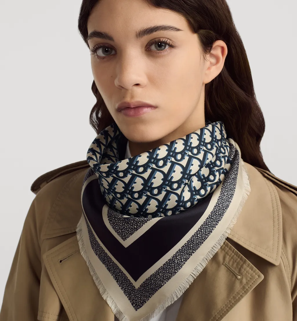Dior Oblique Diortwin 70 Square Scarf