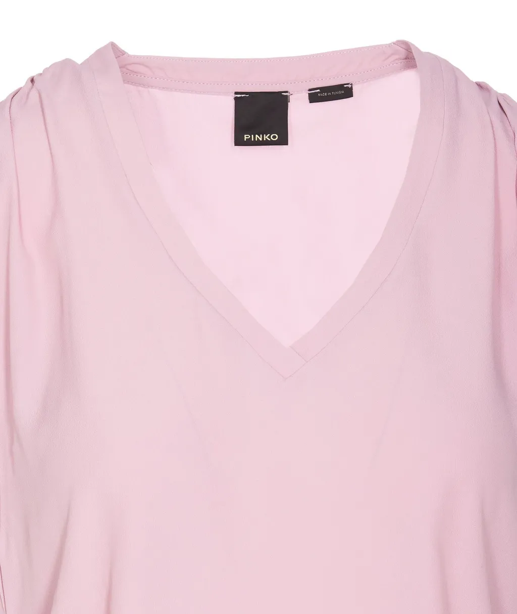 Pinko V-Neck Curved Hem Blouse
