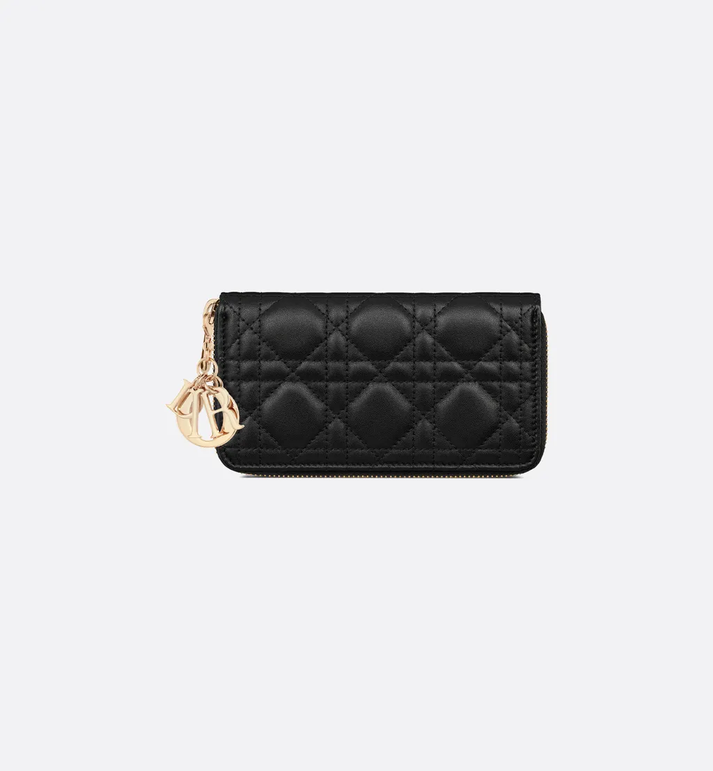 Medium Lady Dior Zipped Wallet