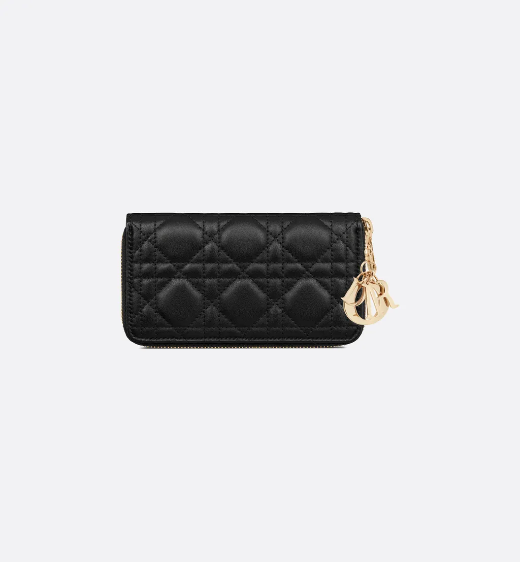 Medium Lady Dior Zipped Wallet