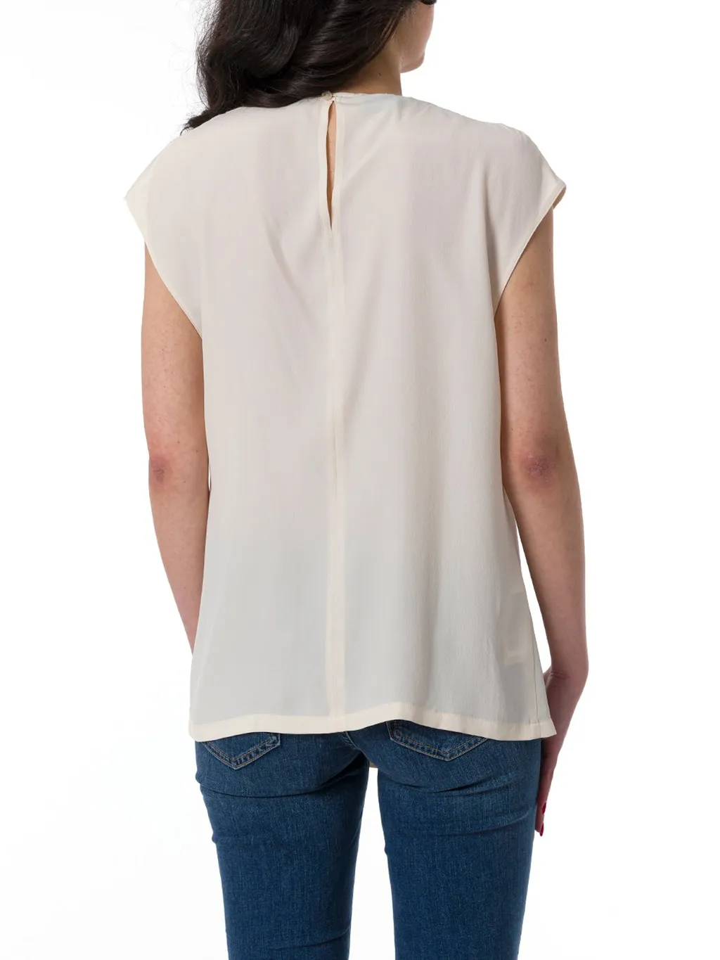 Pinko Bow-Detailed Sleeveless Crep Top