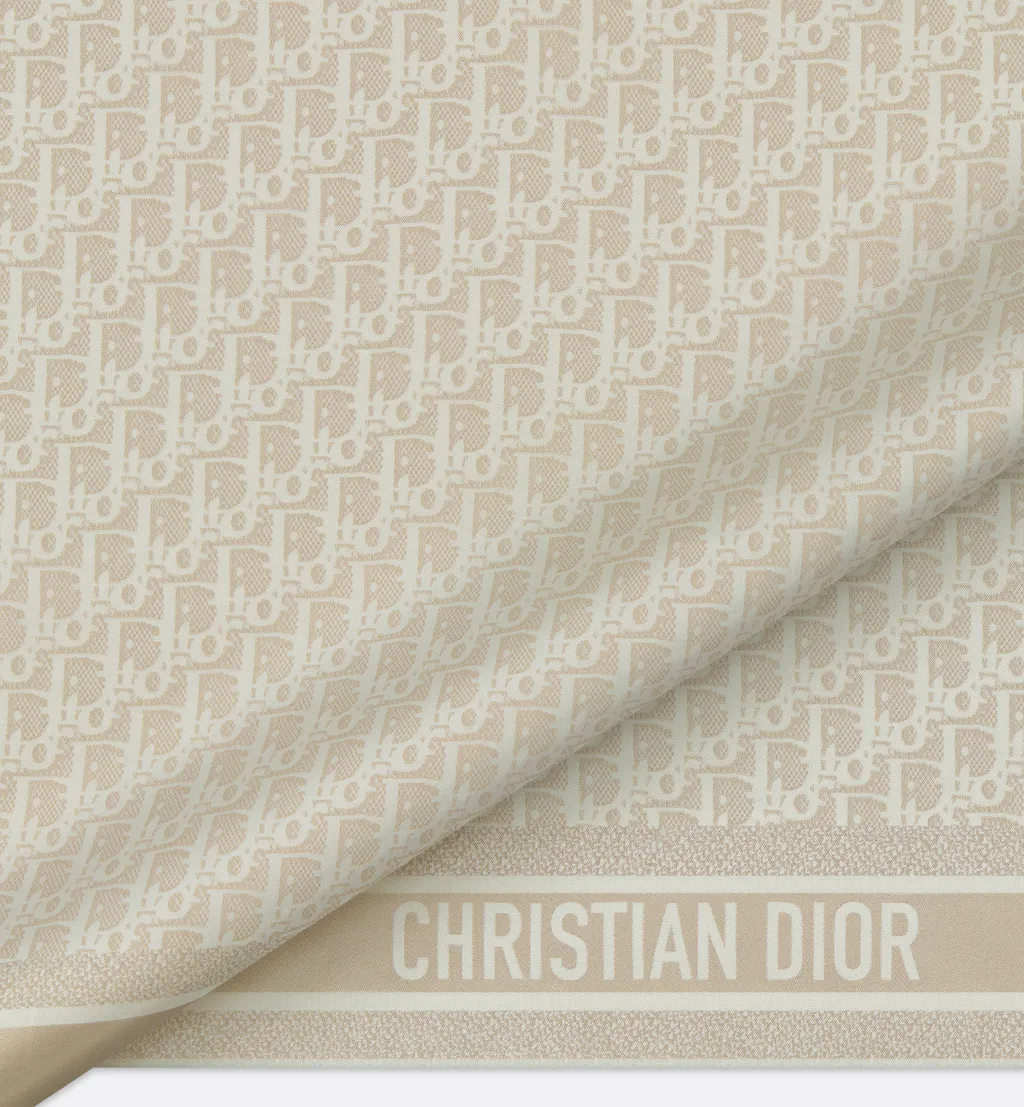Dior Oblique Natte 70 Square Scarf