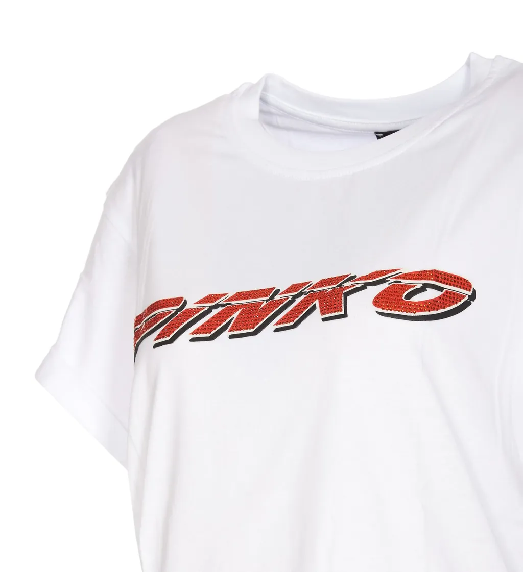 Pinko Logo Printed Crewneck T-Shirt