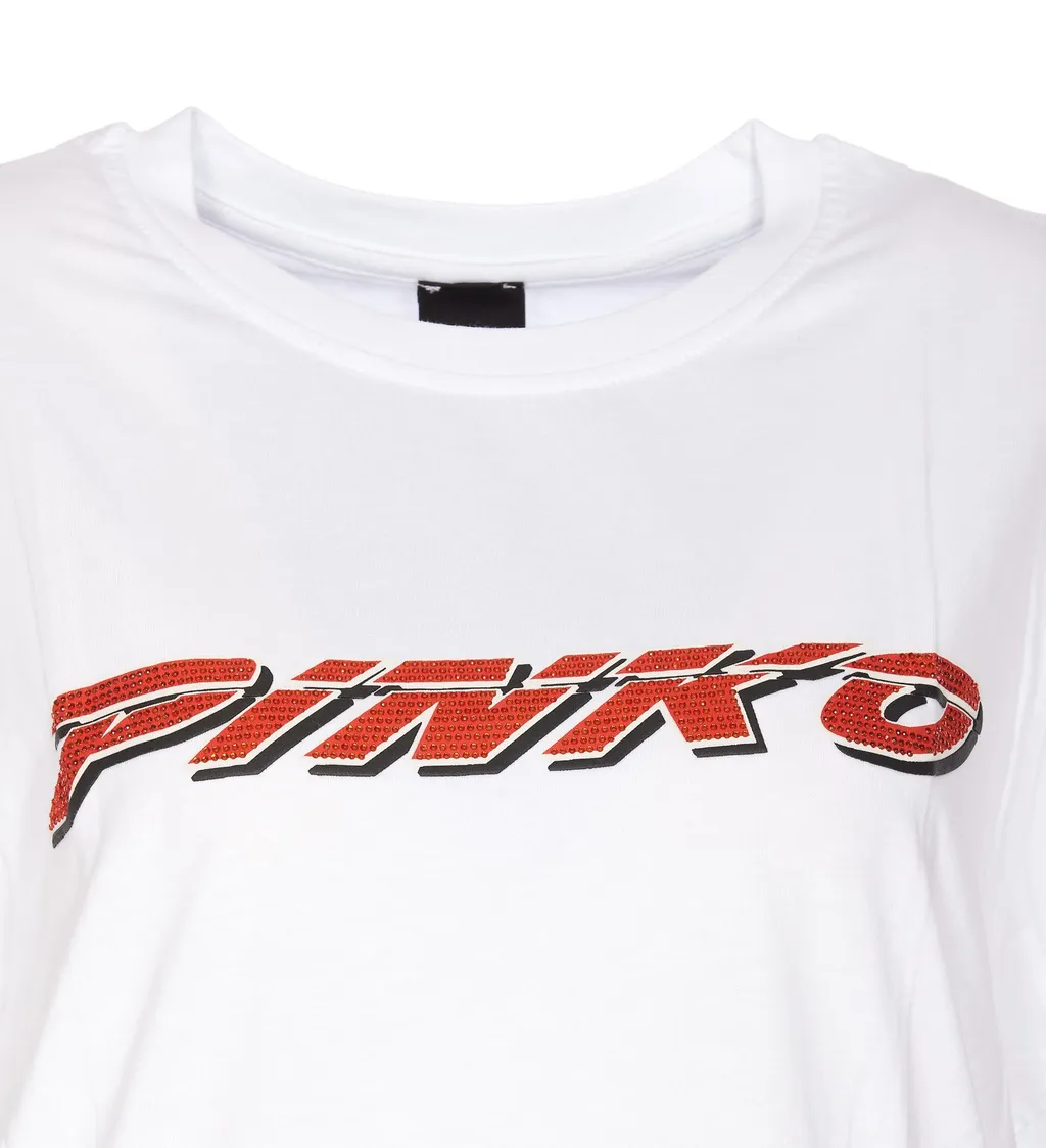 Pinko Logo Printed Crewneck T-Shirt