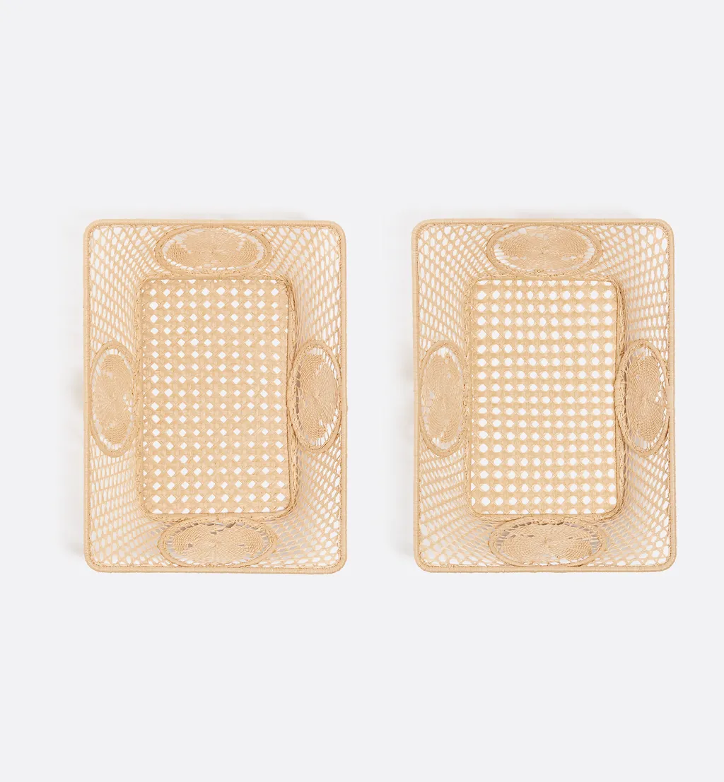 Set Of Two Rectangular Baskets