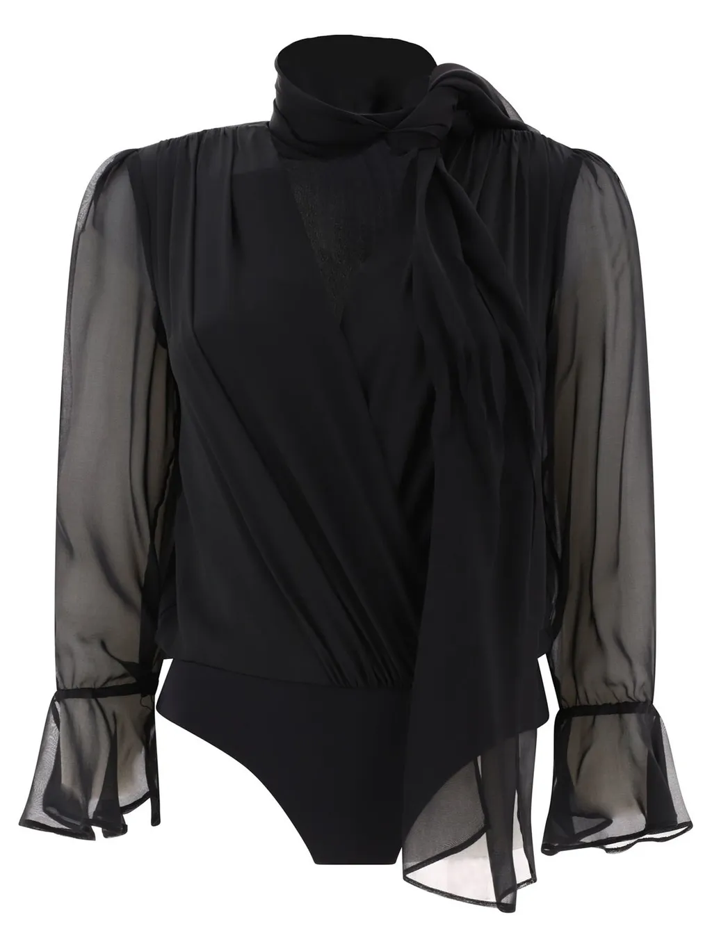 Pinko Long-Sleeved V-Neck Bodysuit