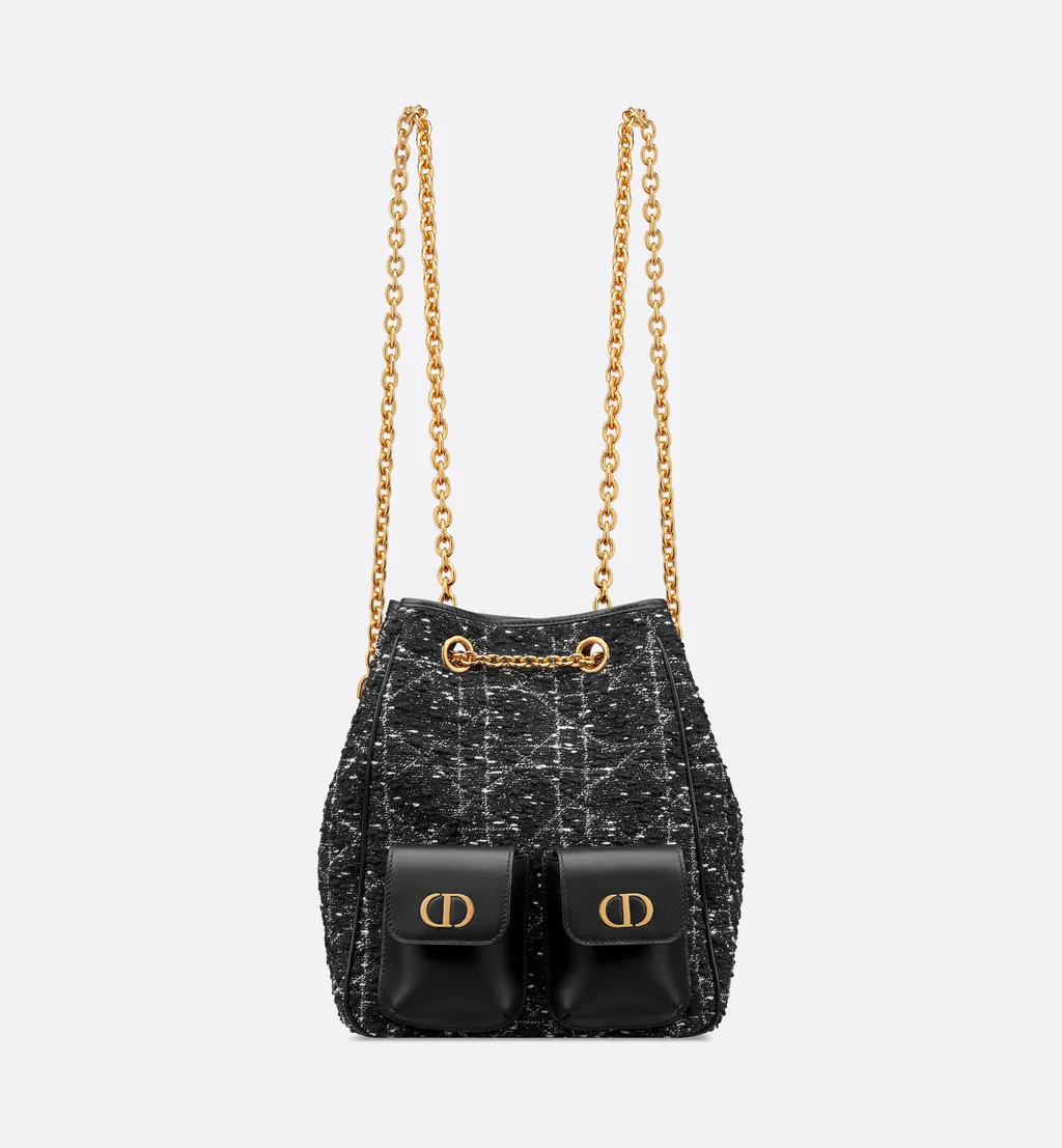 Medium Dior Caro Multicarry Backpack With Chain