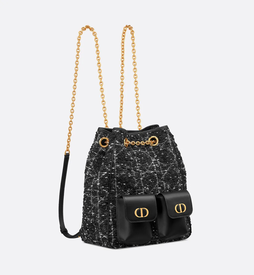 Medium Dior Caro Multicarry Backpack With Chain