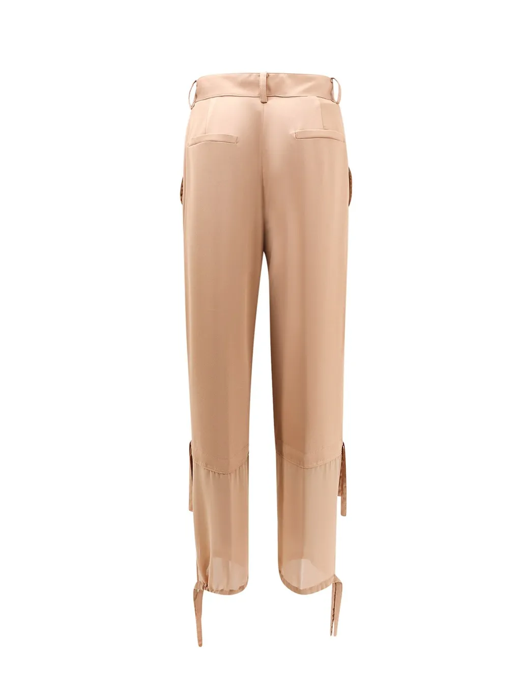 Pinko Georgette-Crepe Mid-Rise Cargo Trousers
